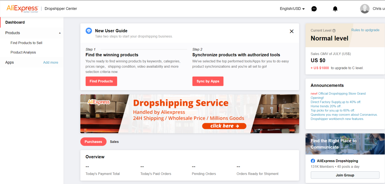 AliExpress Dropshipper Center